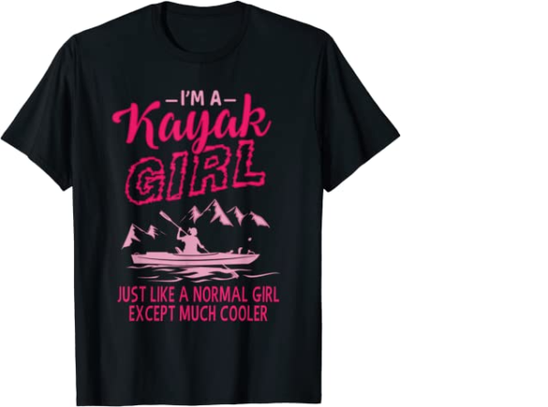 kayak girl t-shirt