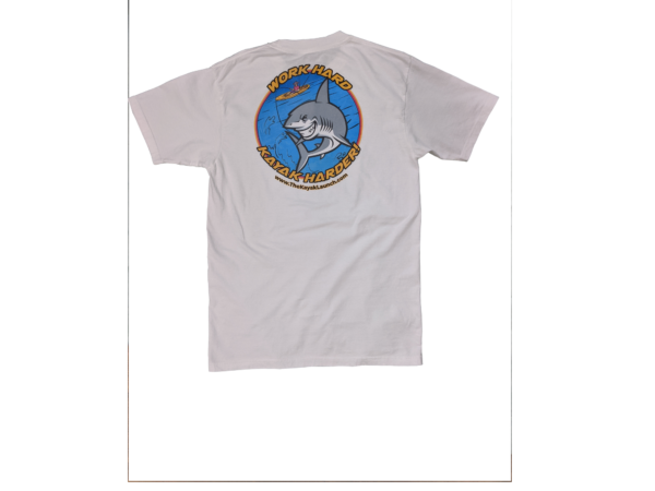 shark kayak t-shirt